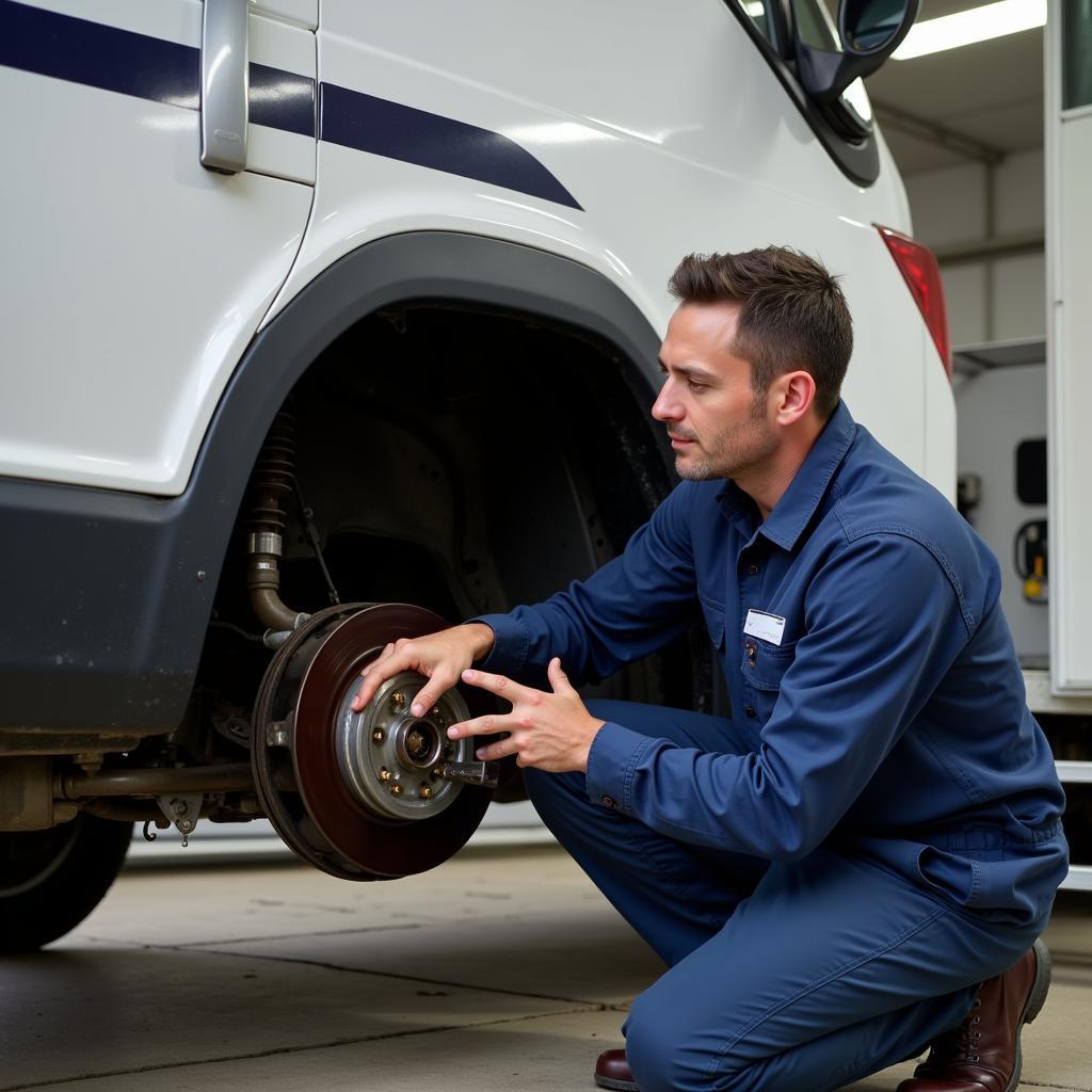 Camping Car Brake Inspection