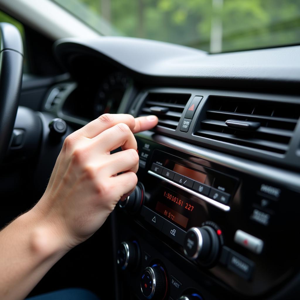 Car A/C Dashboard Controls