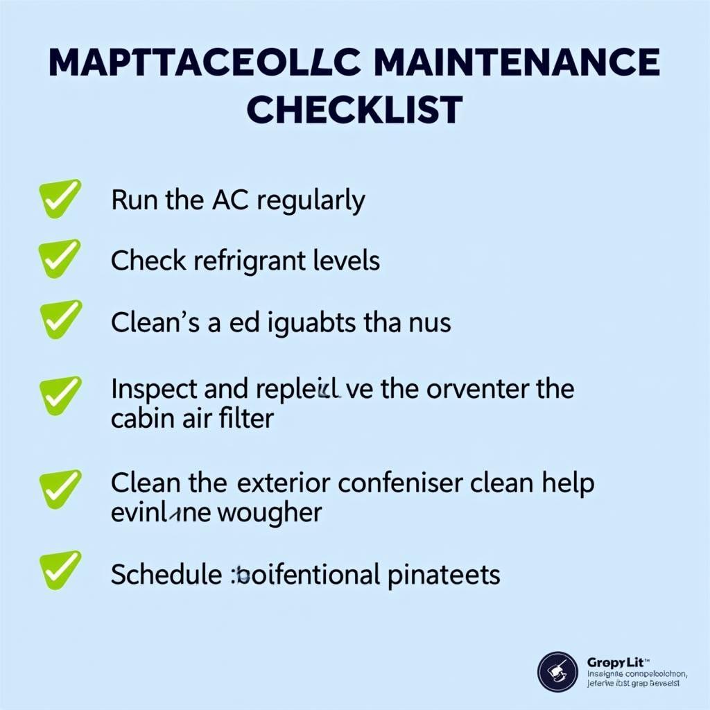 Car AC Service Checklist