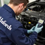 Car AC service at Halfords