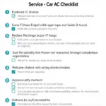 Car AC Service Checklist