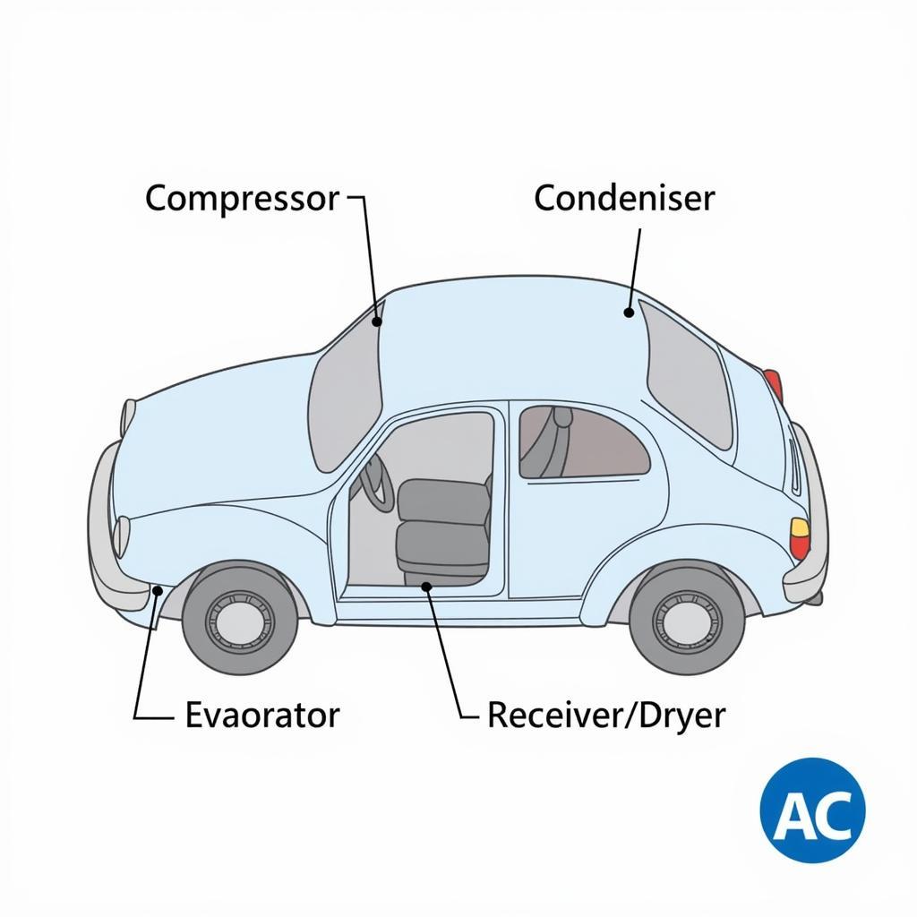 Car A/C System Components