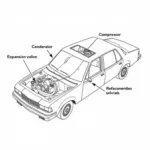 Car AC System Components Diagram