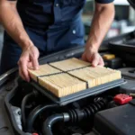 Car air filter replacement