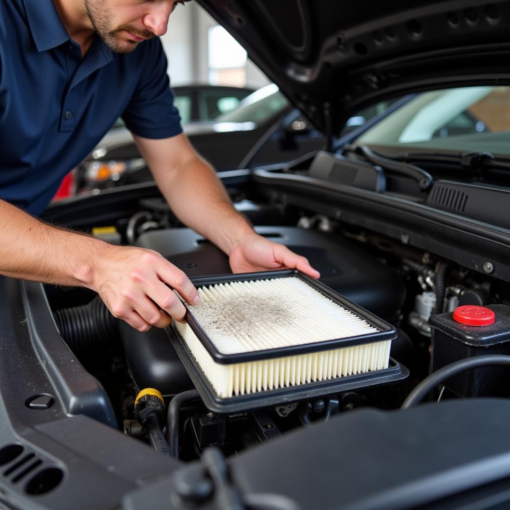 Replacing the Air Filter in a Car Engine