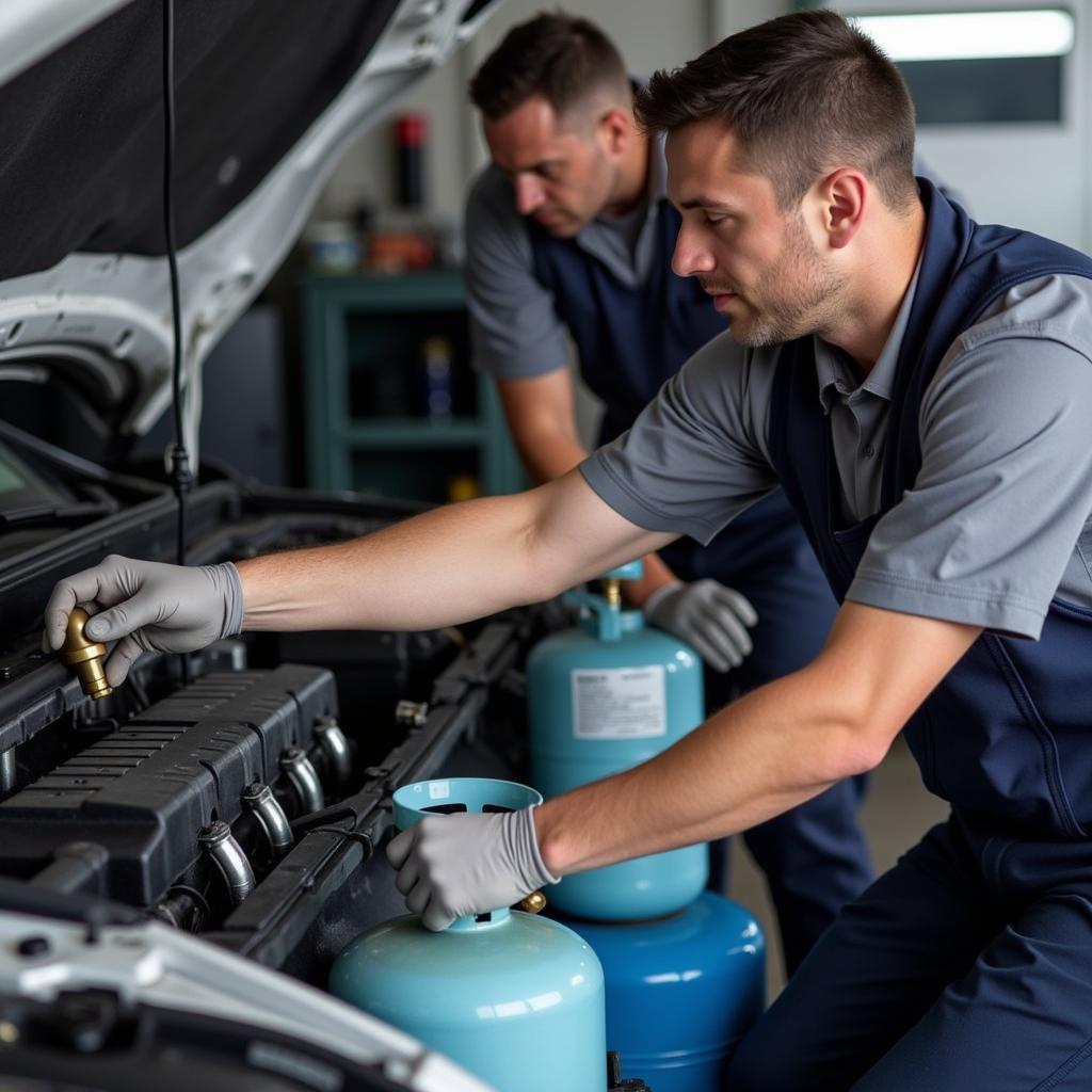 Car aircon refrigerant refill in Johor Bahru