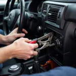 Car Aircon Service in Progress