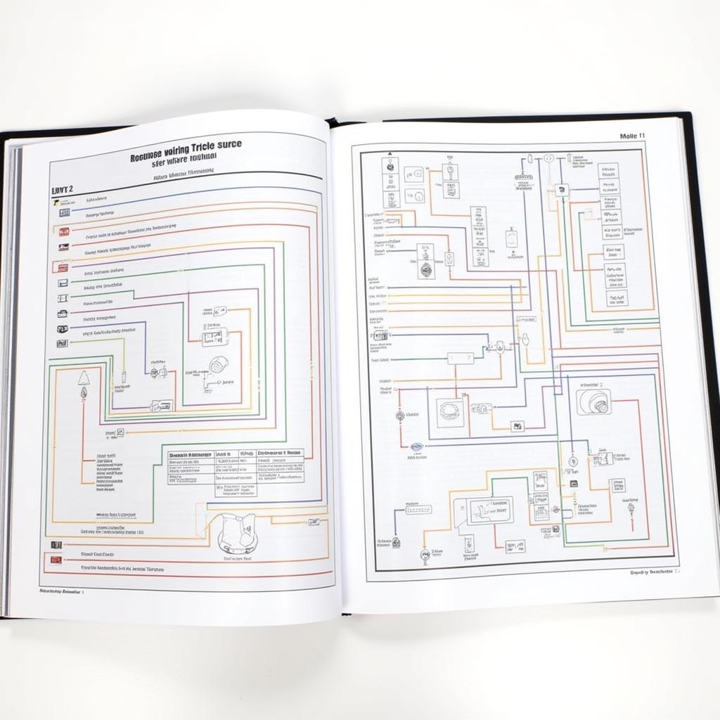 Car audio service manual open to wiring diagram page