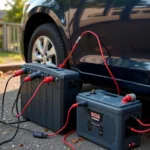 Car Battery and Inverter Connection