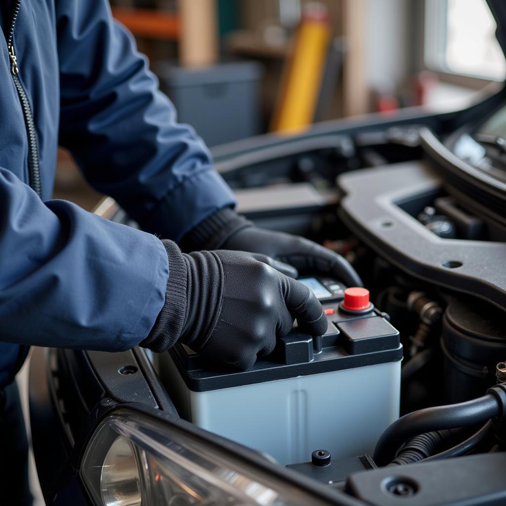 Checking Car Battery in Winter