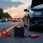 Car Battery Emergency on Roadside