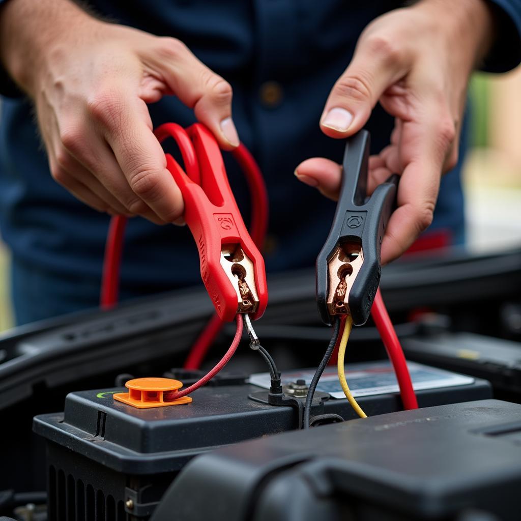 Jump Starting a Car Battery