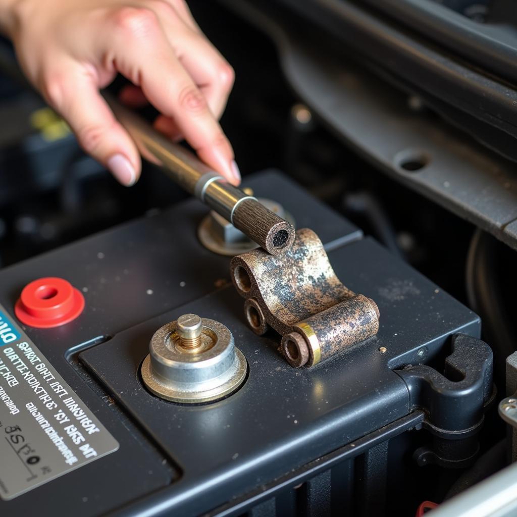 Cleaning Car Battery Terminals