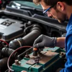 Car Battery Terminal Cleaning During Service