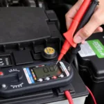 Testing Car Battery Voltage with Multimeter