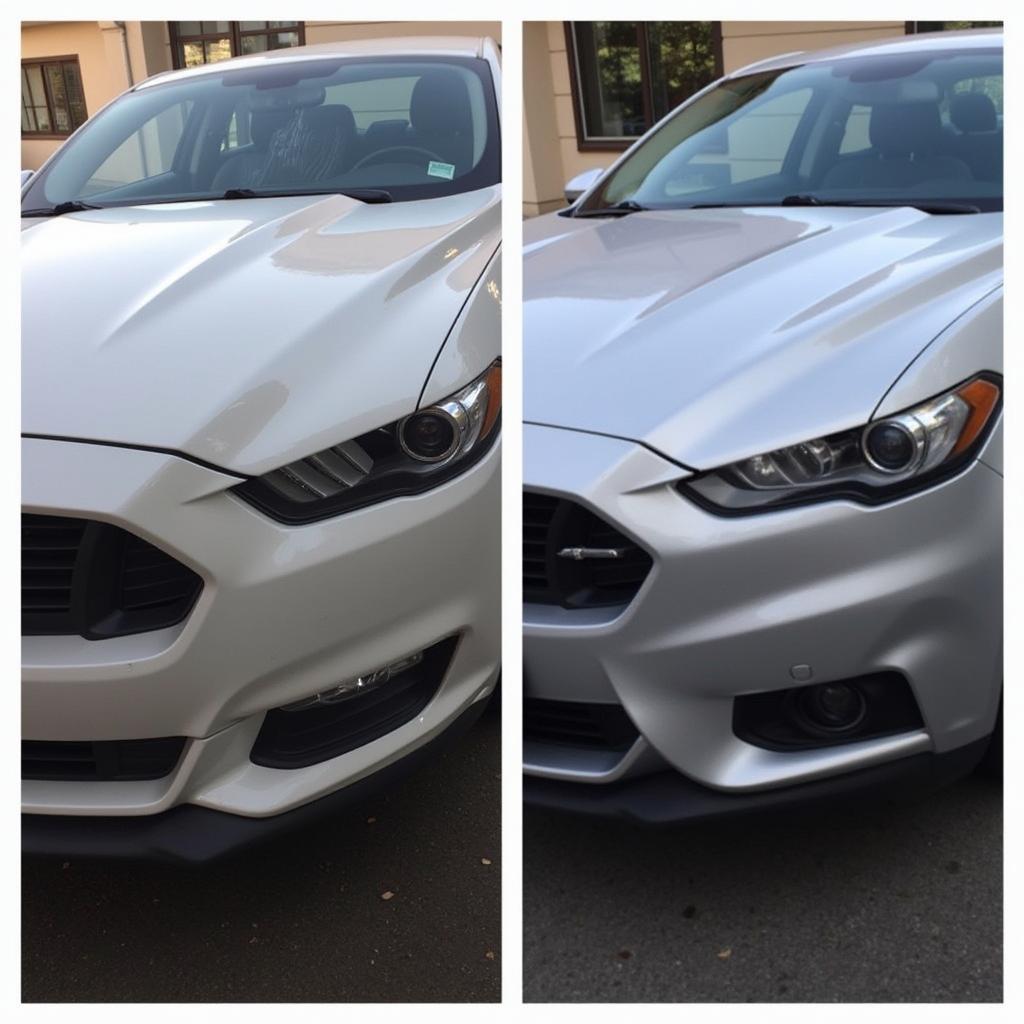 Car Before and After Buffing Service