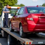 Car Being Towed for Parking Violation