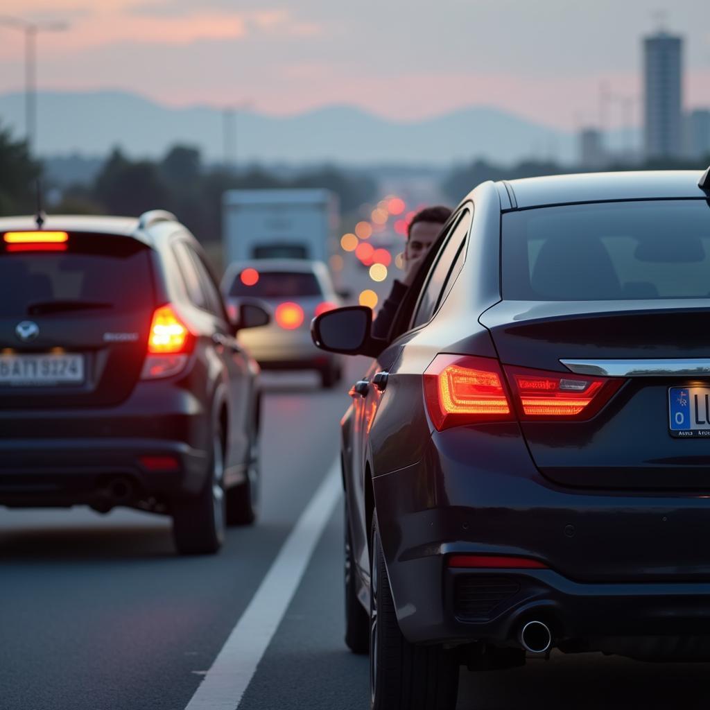 Car Breakdown on Highway