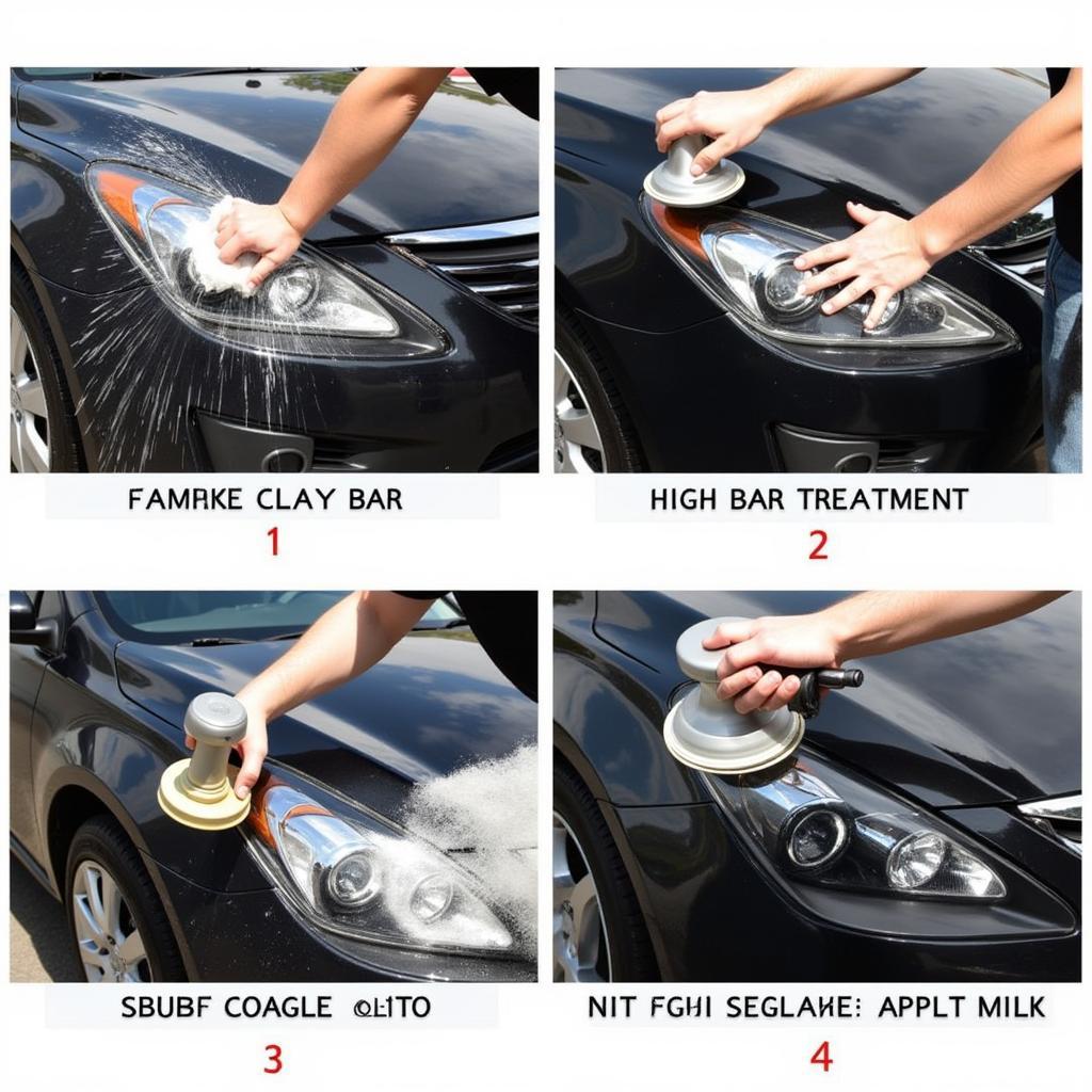 Professional car buffing process