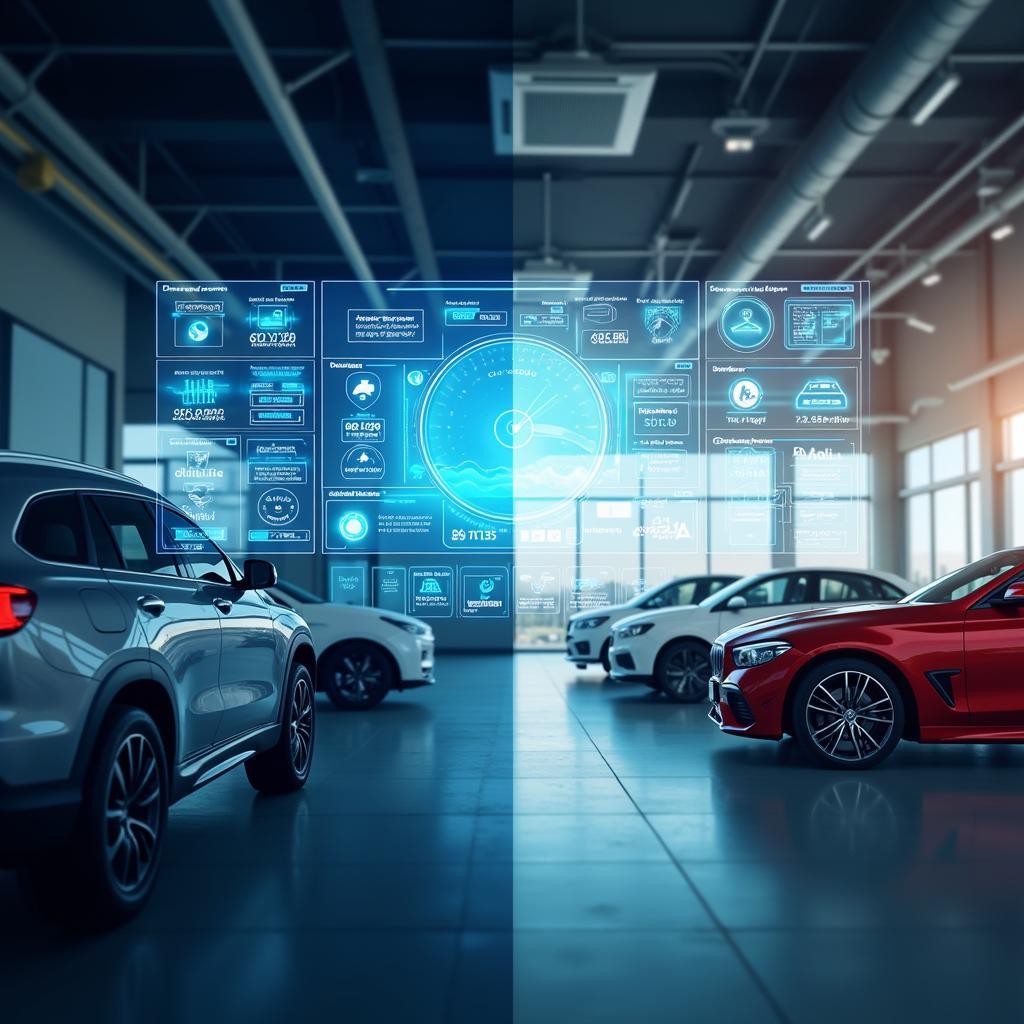 Modern car buying options with online platforms and traditional dealerships