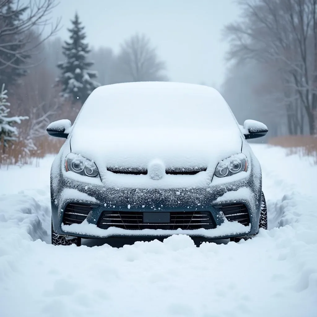 Car Buried in Snow