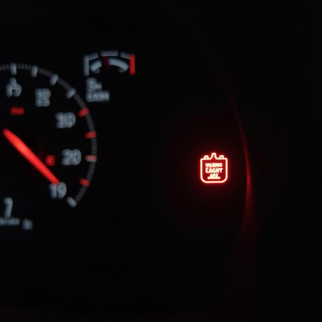 Car Dashboard with Warning Light for Battery Issue in York