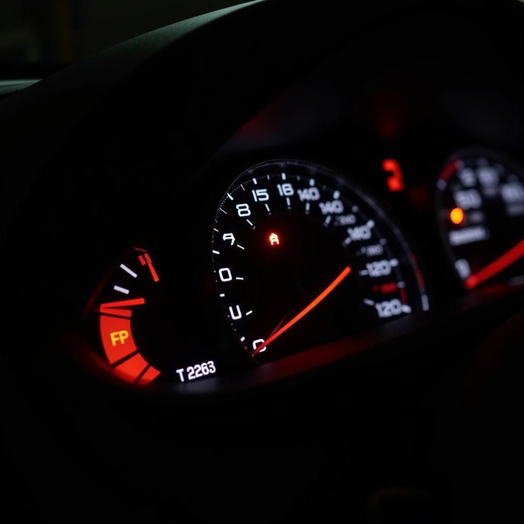 Car dashboard warning lights