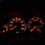 Car Dashboard Warning Lights Illuminated