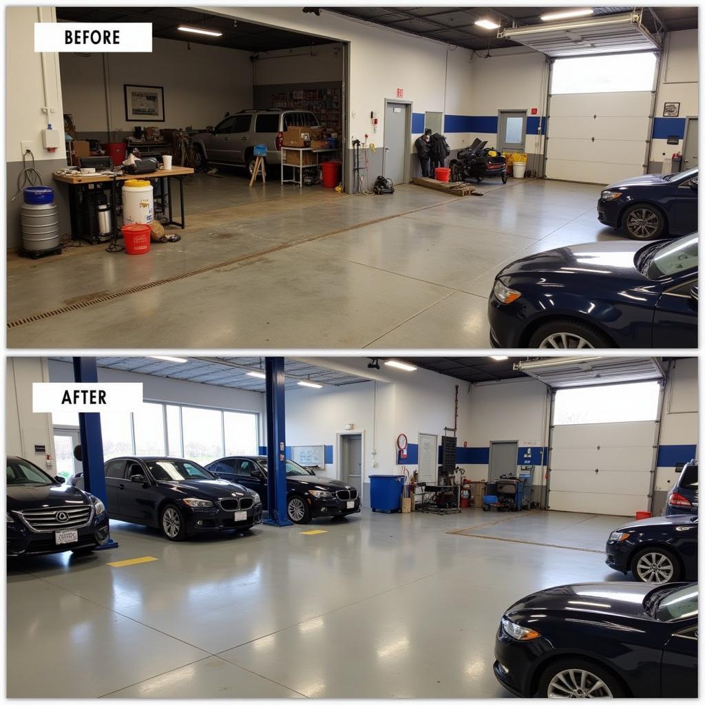 Car Dealership Service Bay Deep Cleaning in Oakland