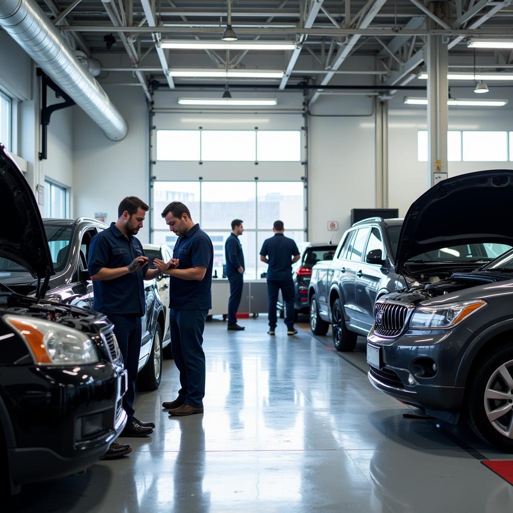 Busy Service Department at a Reputable Dealership