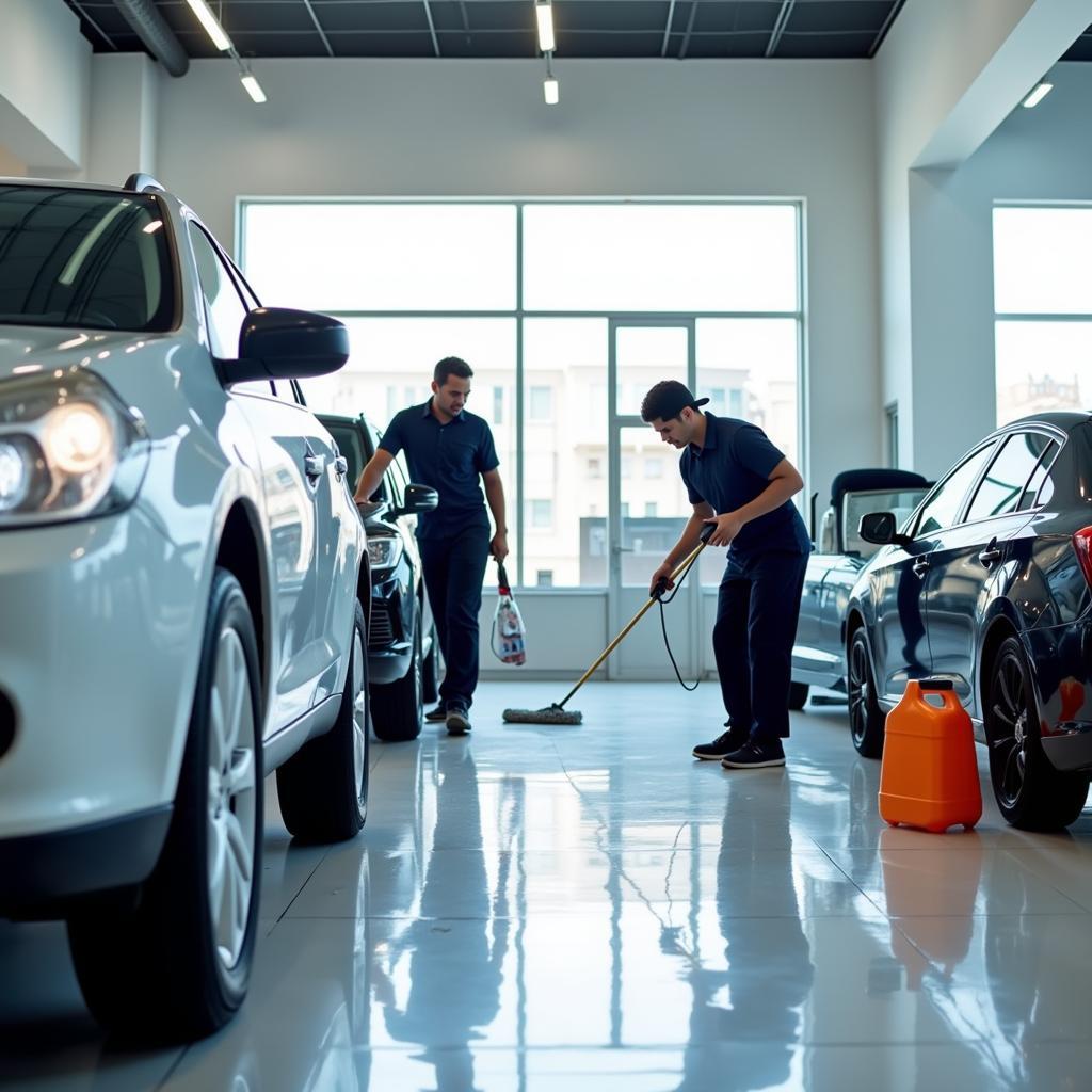 Car Dealership Showroom Cleaning