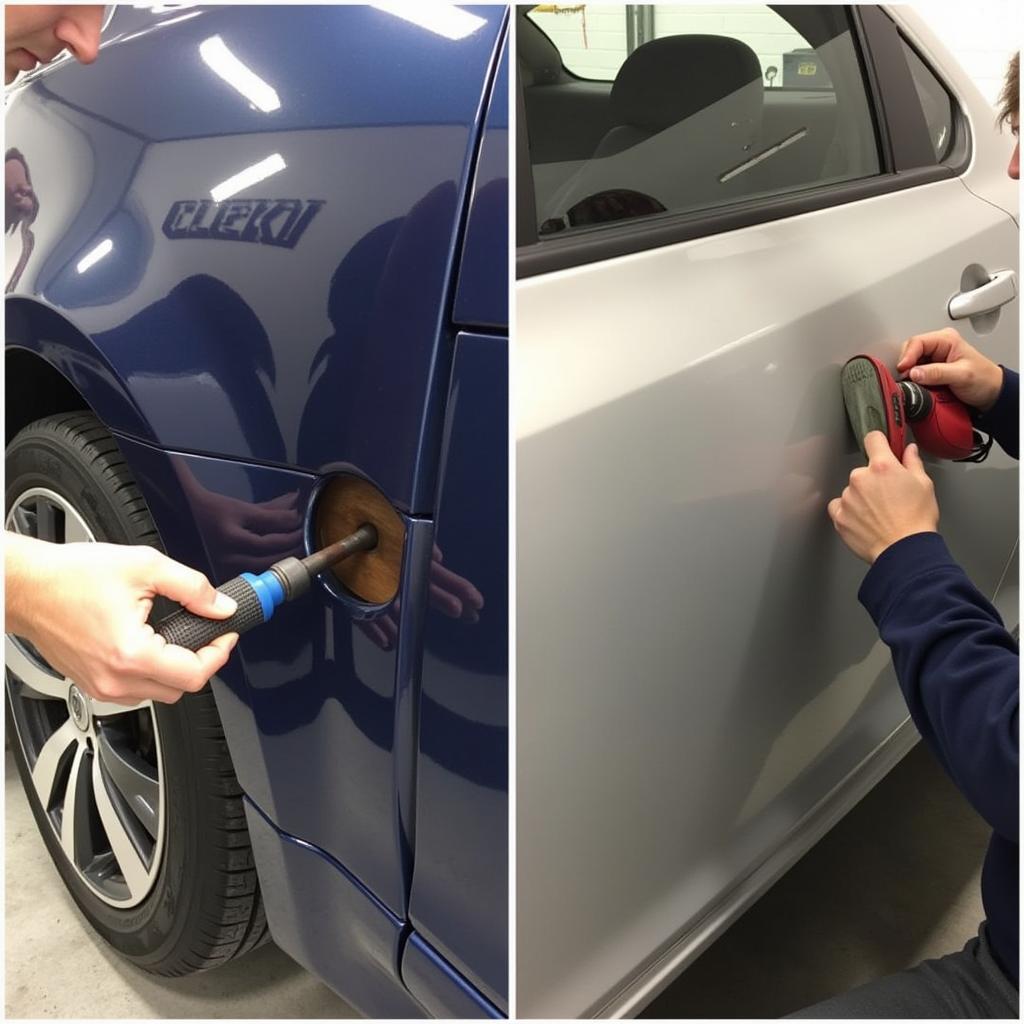 Different car dent repair techniques in Corby