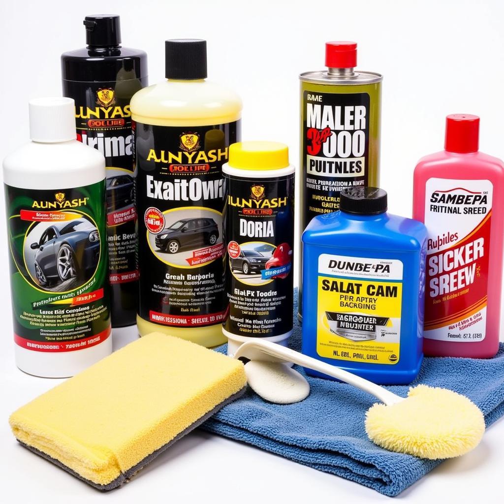 Professional car detailing products for a showroom shine