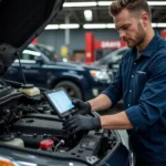 Mechanic in Grays using car diagnostic tools