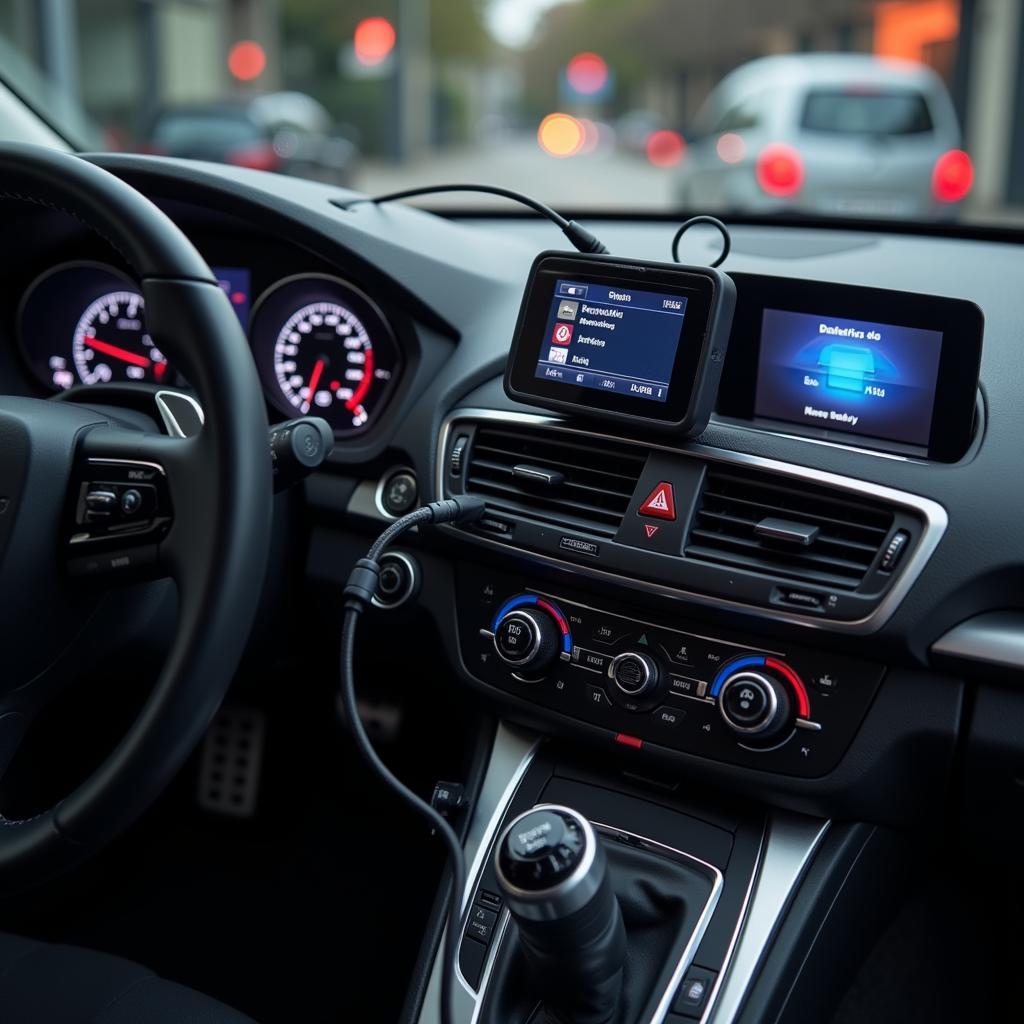 Car diagnostics being performed in a Milton Keynes garage