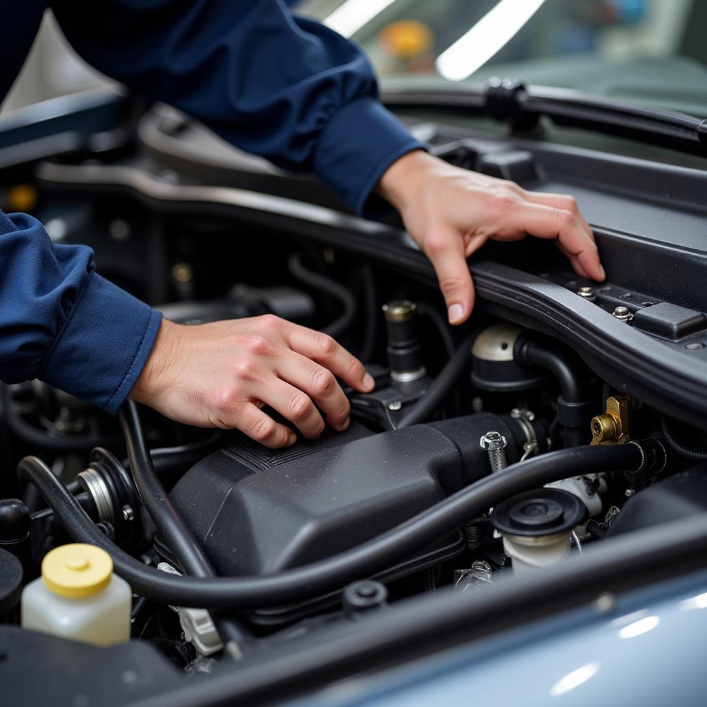 Car Engine Inspection During HPN 50 Service