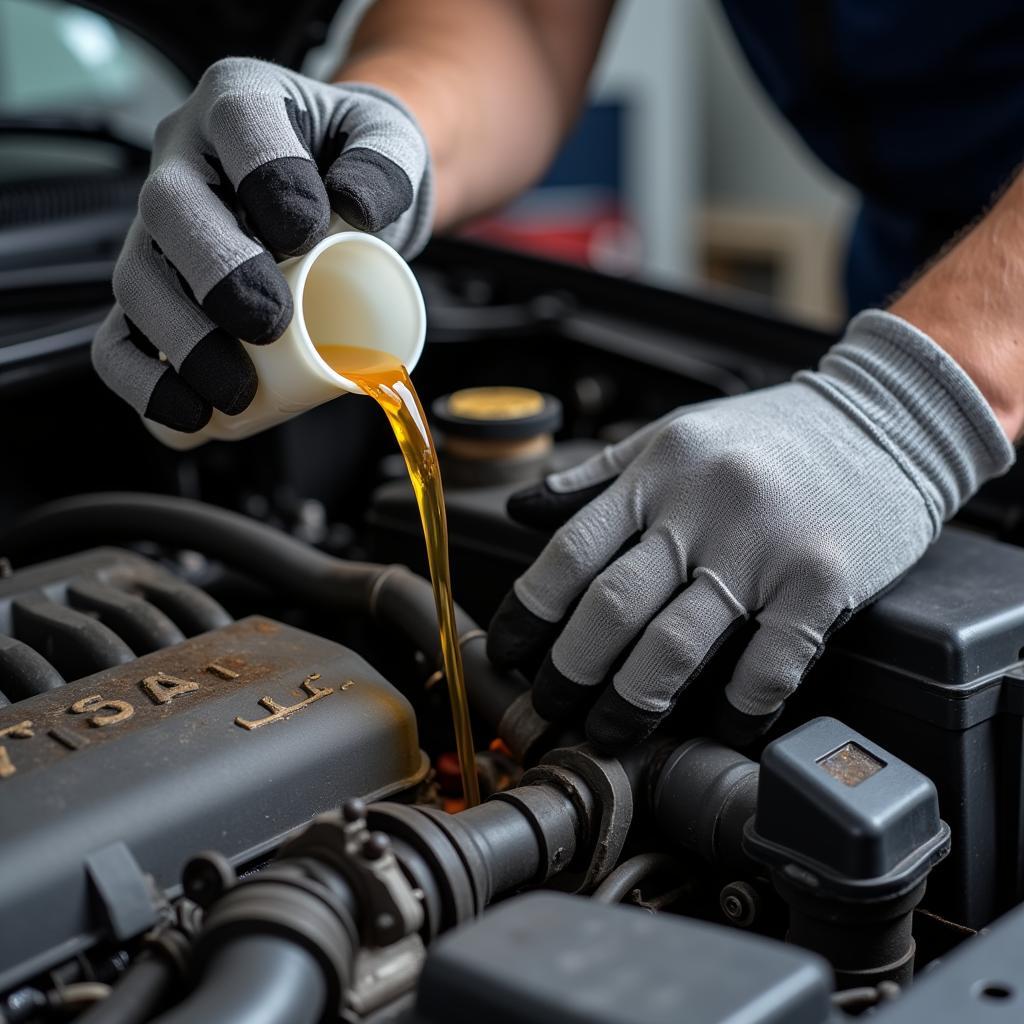 Car Engine Oil Change