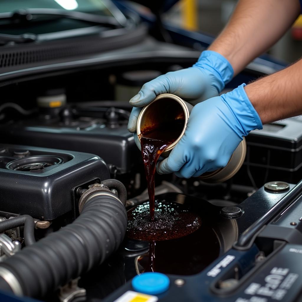 Car Engine Oil Change