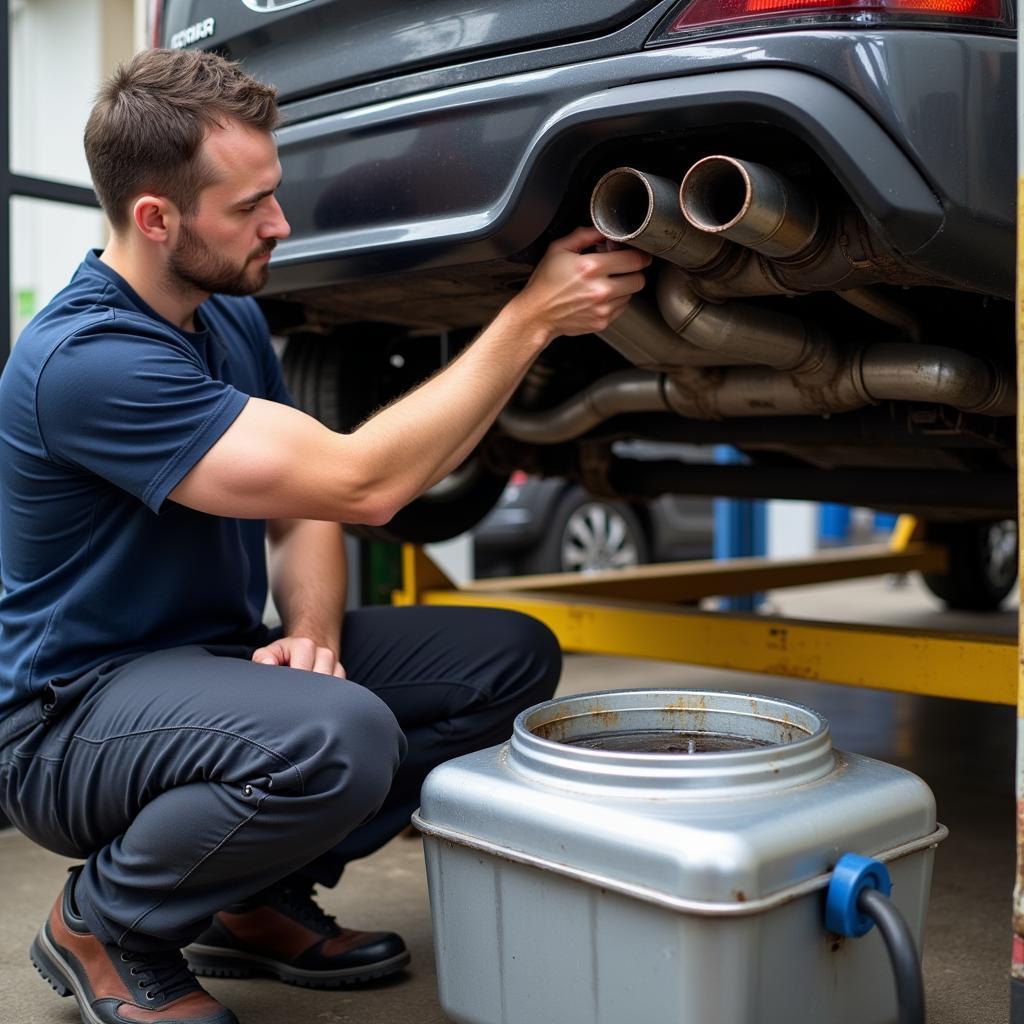 Car Exhaust Cleaning Process