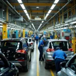 Car factory production line