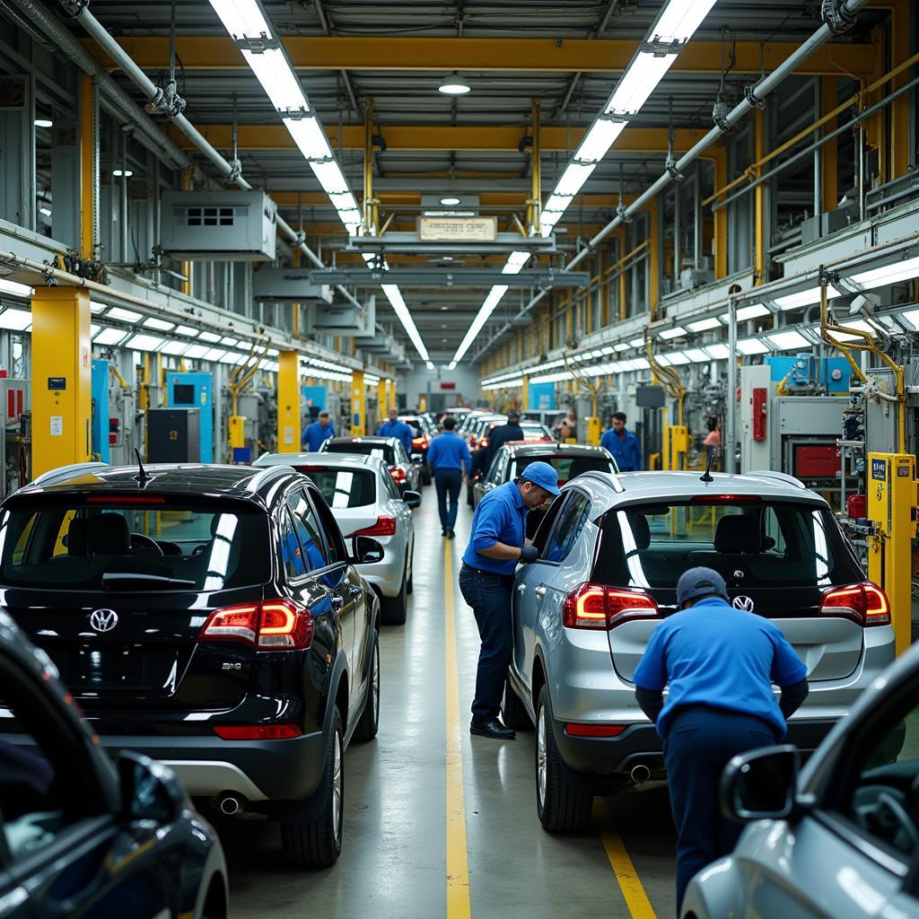 Car factory production line