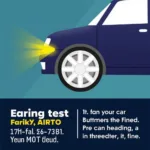 Car failing MOT test