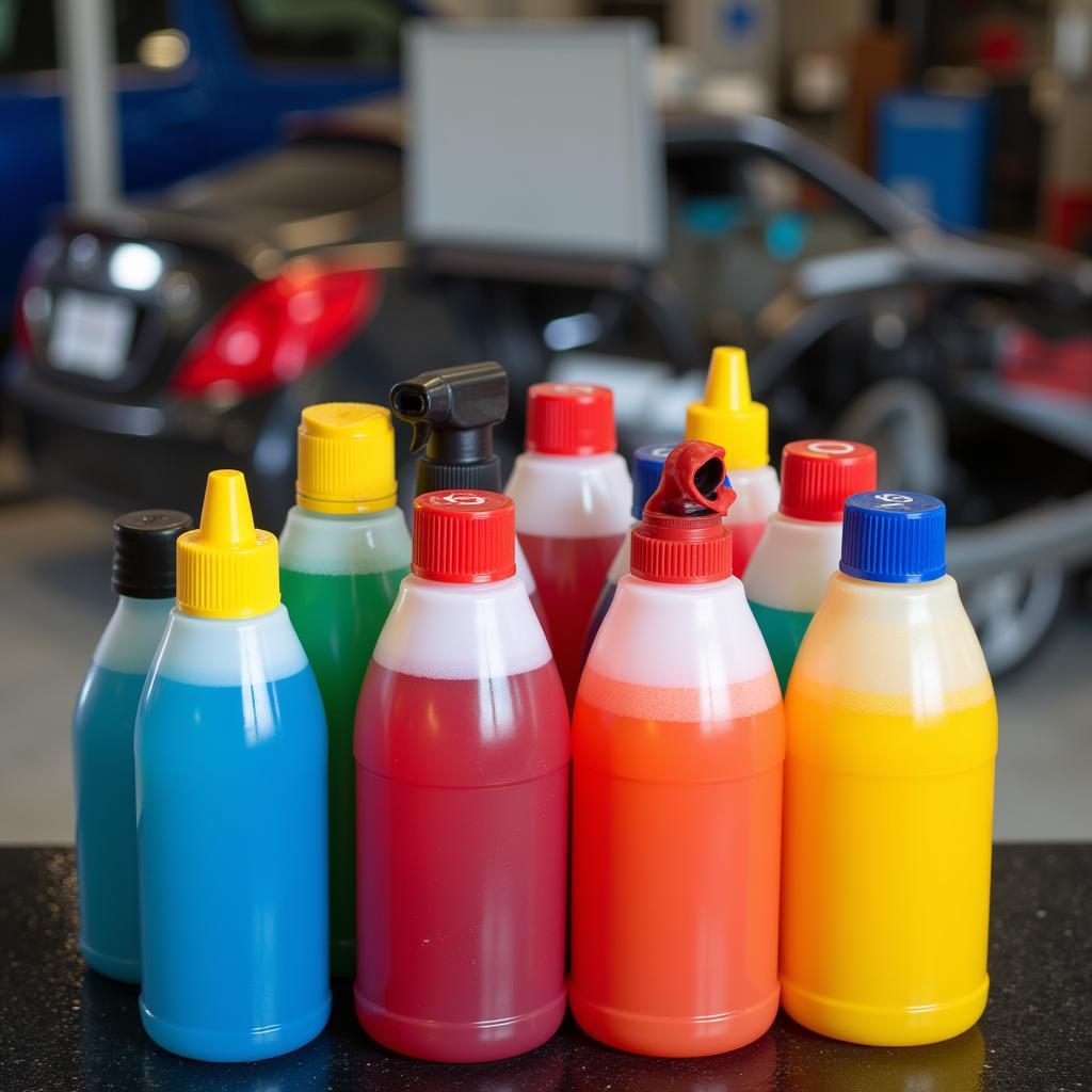 Checking car fluids during service