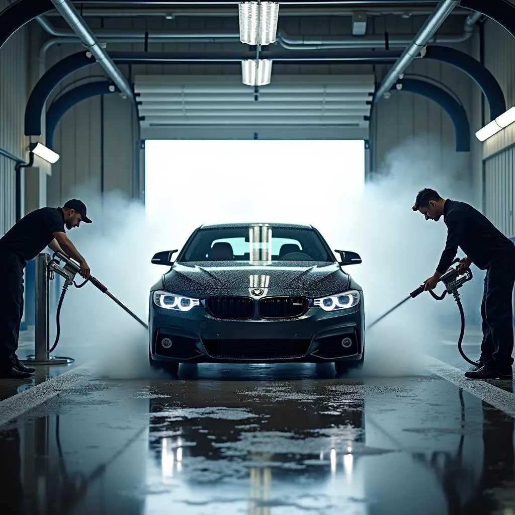 Car Getting a Professional Car Wash