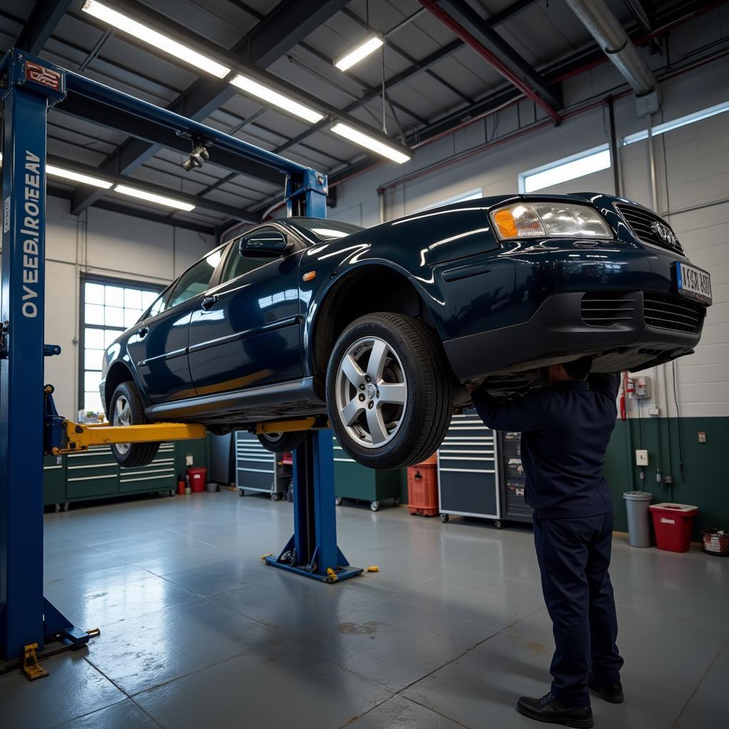 Car Getting Serviced