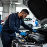 Car Getting Serviced