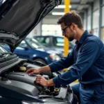 Car Getting Serviced