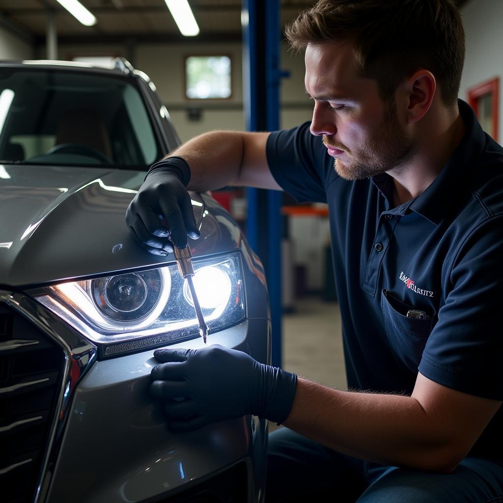 Car Headlight Cleaning Technician