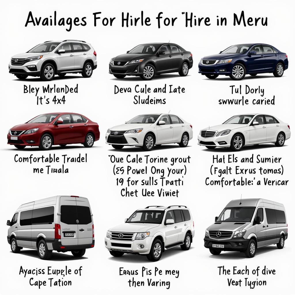 Car hire options in Meru, Kenya