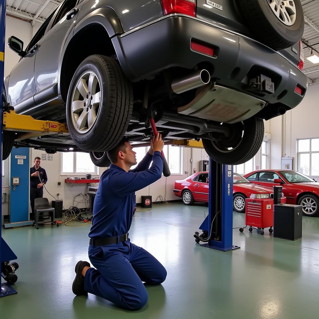 Car Hoist Oil Change